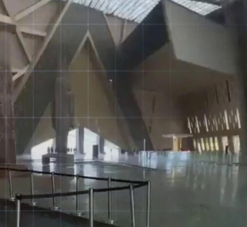 غرق المتحف المصري الكبير, تسرب مياه الأمطار ,وزارة السياحة المصرية ,المتحف المصري الكبير غرق المتحف المصري الكبير, تسرب مياه الأمطار ,وزارة السياحة المصرية ,المتحف المصري الكبير